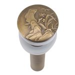 Ventil evacuare lavoar fara prea plin bronz antichizat cu broderie - imagine 3