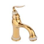 Coloana de dus Venustar ,cu trei functii , jade-gold+baterie lavoar montare chiuveta baie cu ventil inclus - imagine 9