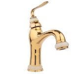 Coloana de dus Venustar ,cu trei functii , jade-gold+baterie lavoar montare chiuveta baie cu ventil inclus - imagine 8