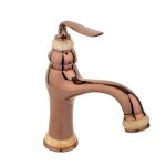 Baterie lavoar Venustar ,montare chiuveta baie,jade-rose gold+ventil evacuare lavoar - imagine 4