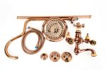 Coloana de dus Venustar ,cu trei functii , jade- rose gold+baterie lavoar montare pe blat cu ventil inclus - imagine 6