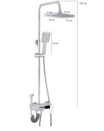 Coloana de dus Venustar , cu patru functii cu afisaj temperatura apa LCD si functie de bideu - imagine 2