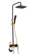 Coloana de dus Venustar , cu patru functii cu afisaj temperatura apa LCD si functie de bideu, negru gold