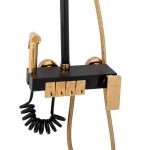 Coloana de dus Venustar , cu patru functii cu afisaj temperatura apa LCD si functie de bideu, negru gold - imagine 5
