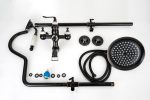 Coloana de dus Venustar ,cu trei functii , black jade antichizat+baterie lavoar montare pe blat cu ventil inclus - imagine 3