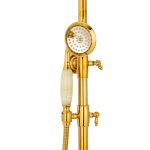 Coloana de dus Venustar ,cu trei functii , jade-gold+baterie lavoar montare chiuveta baie cu ventil inclus - imagine 3