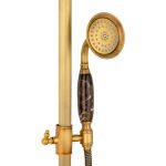 Coloana de dus Venustar ,cu trei functii , jade-bronz antichizat+baterie lavoar montare chiuveta baie cu ventil inclus - imagine 5