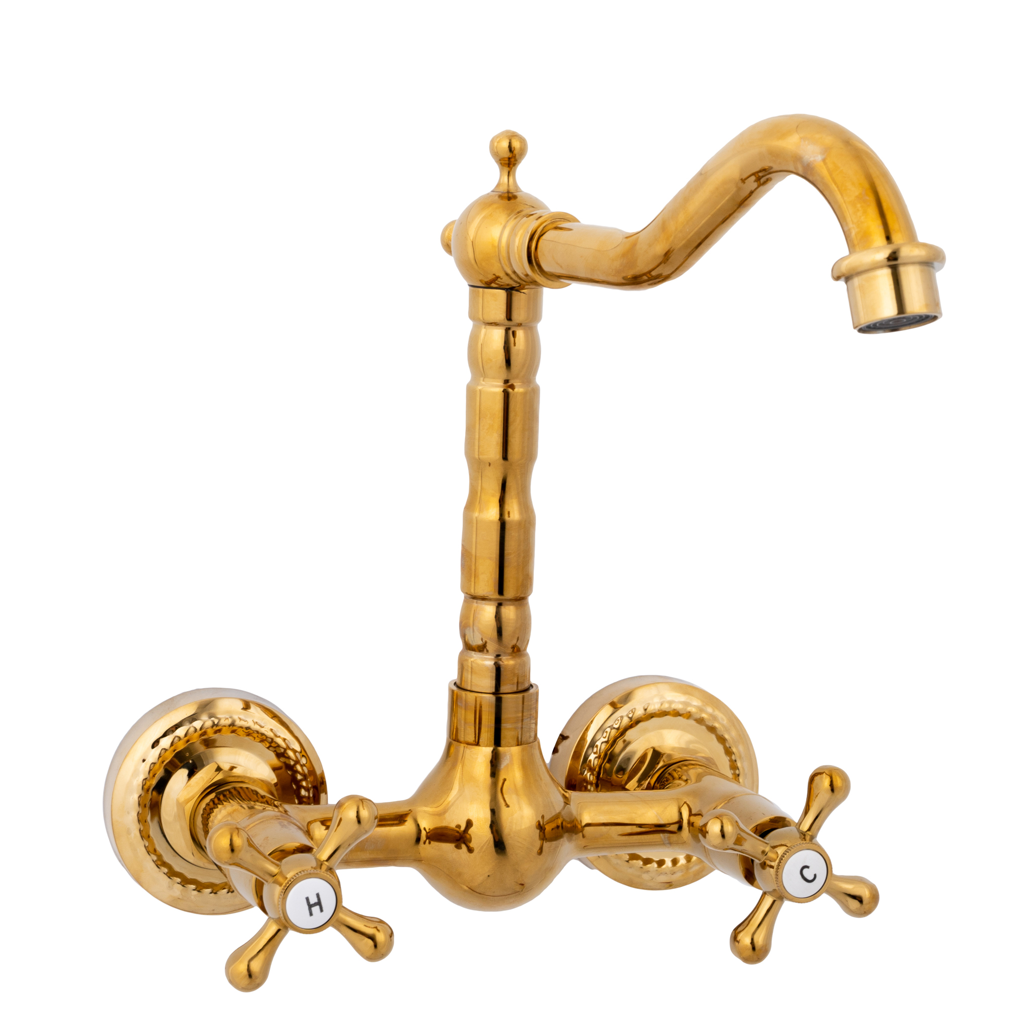 Baterie bucatarie Venustar, prindere pe perete , gold