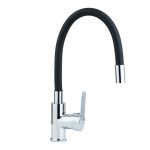 Baterie bucatarie Venustar, tip lebada pipa flexibila neagra - imagine 3