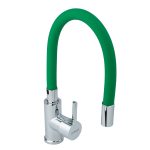 Baterie bucatarie Venustar, tip lebada pipa flexibila verde - imagine 4