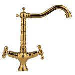 Baterie bucatarie Venustar , tip lebada ,retro-gold - imagine 3