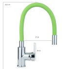 Baterie bucatarie Venustar, tip lebada pipa flexibila verde deschis - imagine 2