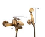 Baterie cada Venustar montare pe perete , bronz antichizat - imagine 5