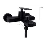 Baterie cada Venustar, montare pe perete , negru mat - imagine 2