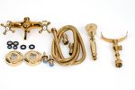 Baterie cada Venustar,prindere pe perete , pipa lunga mobila , gold - imagine 5