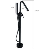 Baterie cada freestanding, Venustar ,negru mat - imagine 3