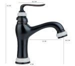 Baterie lavoar Venustar, montare chiuveta baie , black-jade antichizat - imagine 2