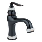Baterie lavoar Venustar, montare chiuveta baie , black-jade antichizat