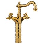 Baterie lavoar Venustar, montare pe blat ,gold