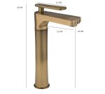 Baterie lavoar Venustar, montare pe blat , langa lavoar, bronz antichizat - imagine 2