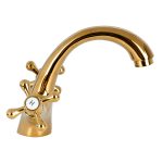 Baterie lavoar Venustar,dubla comanda gold - imagine 5