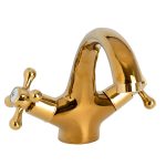 Baterie lavoar Venustar,dubla comanda gold - imagine 6