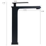 Baterie lavoar, montare pe blat langa lavoar ,negru mat Venustar - imagine 2