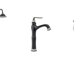 Coloana de dus Venustar ,cu trei functii , black jade antichizat+baterie lavoar montare pe blat cu ventil inclus