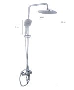 Coloana de dus, Venustar, cu trei functii , crom lucios - imagine 3