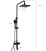 Coloana de dus Venustar, negru mat ,cu trei functii - imagine 2