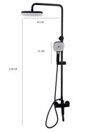 Coloana de dus, Venustar, negru mat cu trei functii - imagine 8