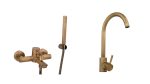 Set baterie cada Venustar +baterie lebada bronz antichizat