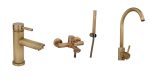 Set baterie cada Venustar,+baterie lebada bronz antichizat+baterie lavoar