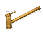Baterie bucatarie Venustar, pipa lunga mobila , bronz antichizat - imagine 2