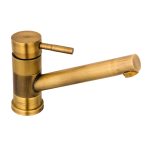 Baterie bucatarie Venustar, pipa medie mobila , bronz antichizat - imagine 5