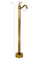 Baterie lavoar freestanding Venustar, bronz antichizat - imagine 2