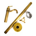 Baterie lavoar freestanding Venustar, bronz antichizat - imagine 6