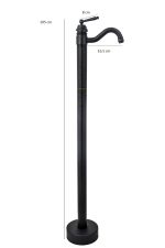 Baterie lavoar Venustar freestanding, ,negru mat - imagine 2