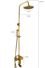Coloana de dus Venustar ,bronz antichizat cu trei functii - imagine 2