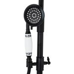 Coloana de dus Venustar, cu trei functii, negru mat cu broderie ceramica - imagine 7