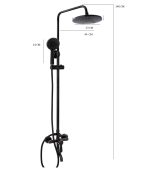 Coloana de dus Venustar, slim ,cu trei functii , negru antichizat - imagine 3