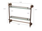 Etajera baie , Venustar montare pe perete rose -gold - imagine 5