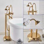 Baterie cada freestanding, Venustar, dubla comanda gold - imagine 6