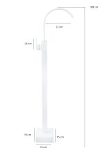 Baterie lavoar Venustar, freestanding, desing rectangular, alb mat - imagine 2