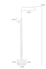 Baterie lavoar freestanding,desing rectangular, Venustar, alb mat - imagine 2