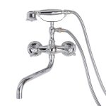 Baterie cada Venustar pipa lunga mobila montare perete crom lucios