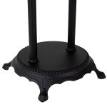 Baterie cada freestanding, Venustar,dubla comanda,negru mat,cu broderie ceramica - imagine 4