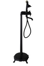 Baterie cada freestanding, Venustar, dubla comanda, negru mat - imagine 5