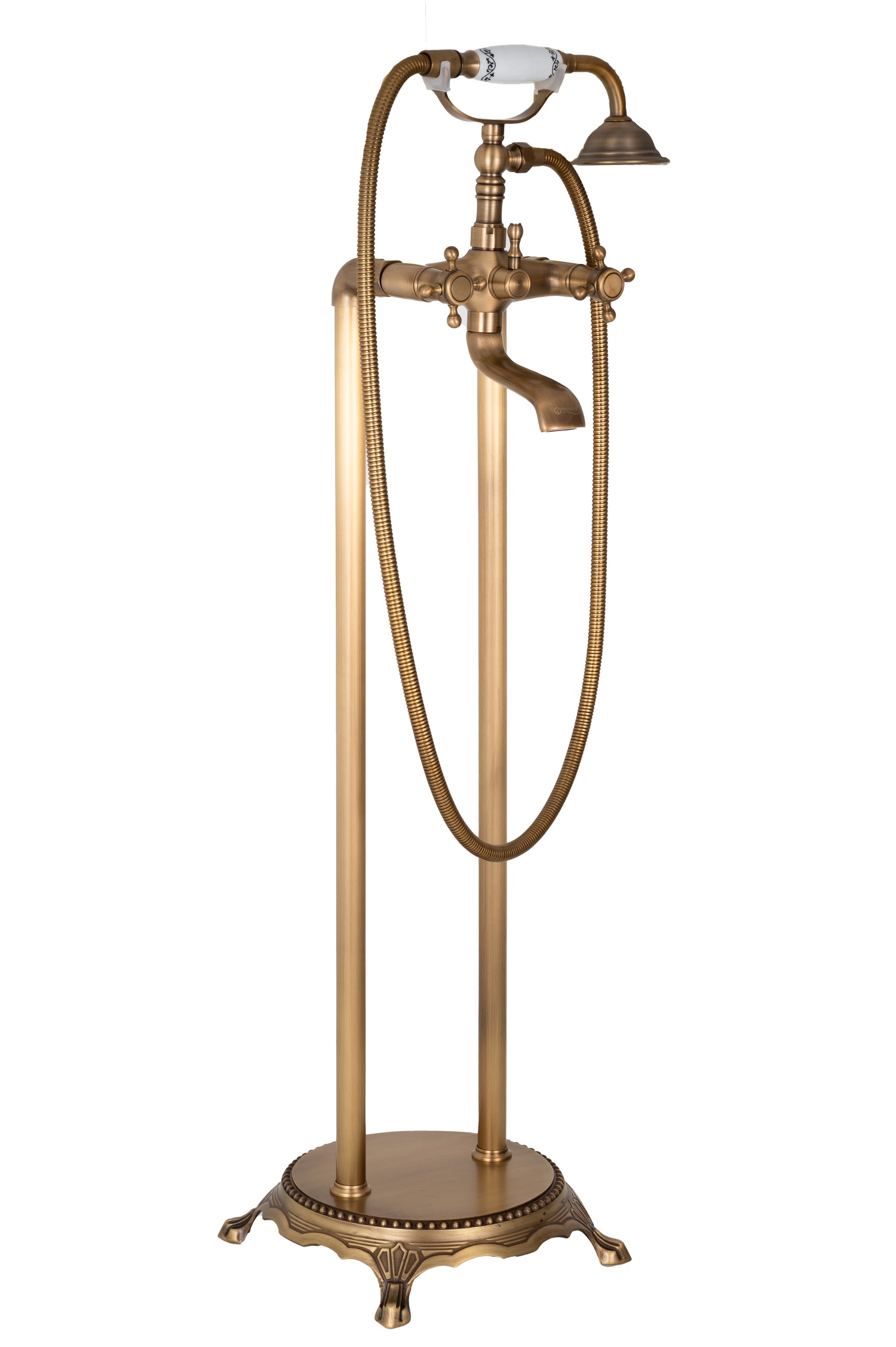 Baterie cada freestanding, Venustar, dubla comanda,bronz antichizat