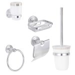 Set accesorii baie Venustar, 5 piese argintiu